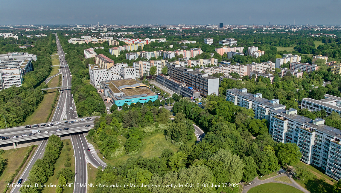 07.06.2023 - Neuperlachs neue Mitte mit PEP, Perlach Plaza, Share, Allianzversicherung und Wohnring